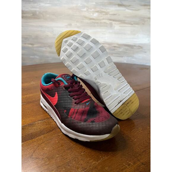 WMNS NIKE AIR MAX THEA PRINT N7 GARNET-UNIVERSITY RED Size 6.5 - Picture 3 of 5